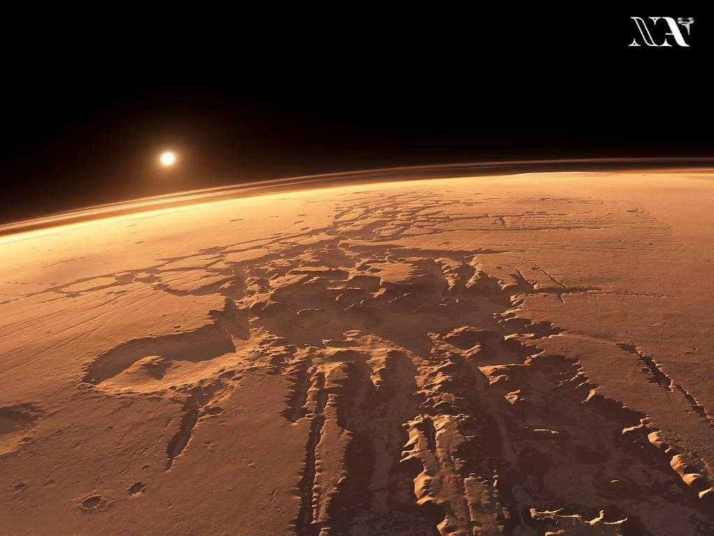 Martian landscape from space